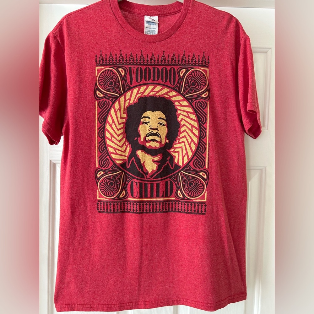 Jimi Hendrix Voodoo Child Red Graphic T-Shirt